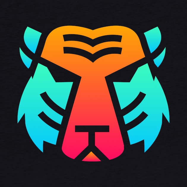 Trippy Psychedelic Rave Tiger by MeatMan